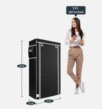 6 Rack Collapsible Wardrobe Cabinet & Shoe Rack