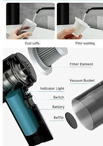 Portable Handheld Air Duster & Wireless Vacuum Cleaner