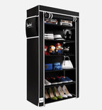 6 Rack Collapsible Wardrobe Cabinet & Shoe Rack
