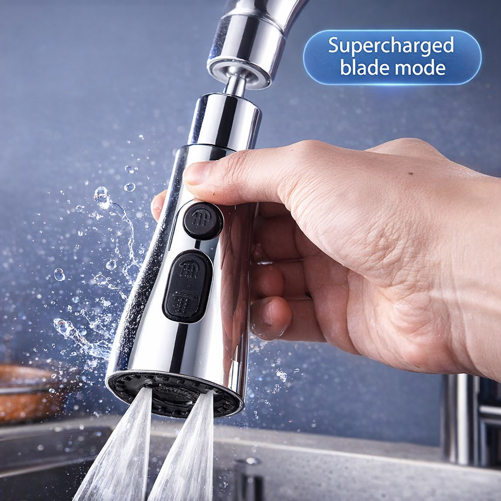 3 Modes Kitchen Sink Faucet – Stainless Steel