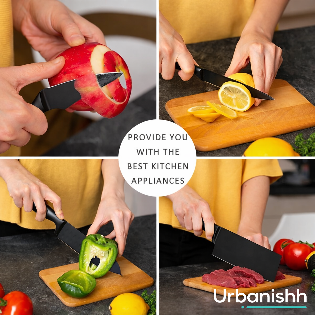 Kitchen Carbon Knife Set – Stainless Steel (3 Pieces)