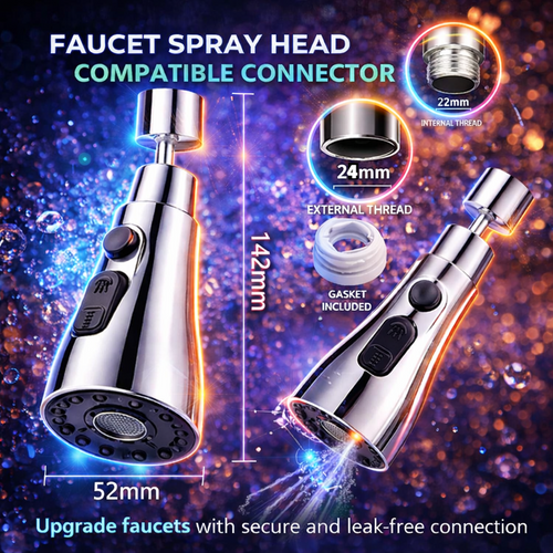 3 Modes Kitchen Sink Faucet – Stainless Steel