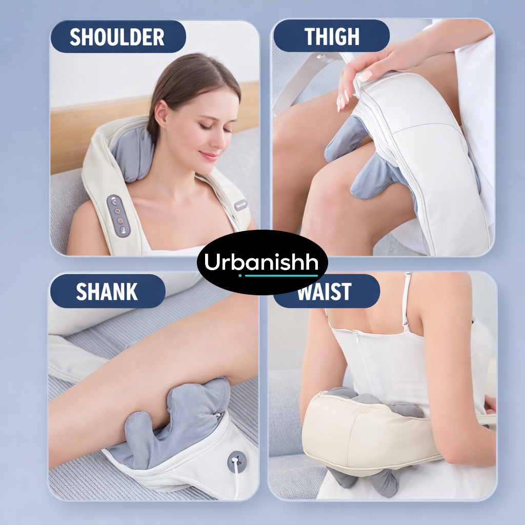 Handgrip Kneading Neck & Shoulder Massager with Heat