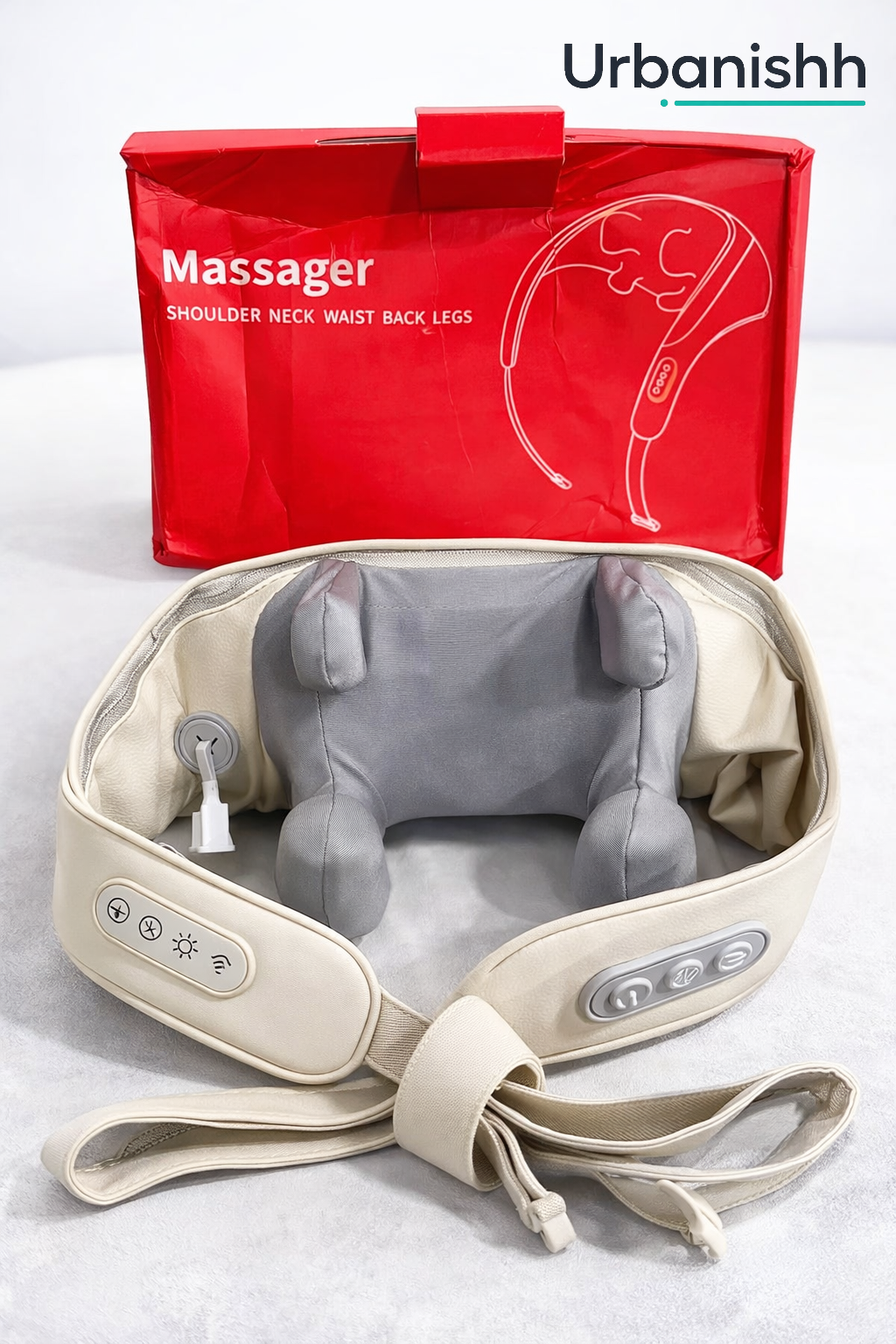 Handgrip Kneading Neck & Shoulder Massager with Heat