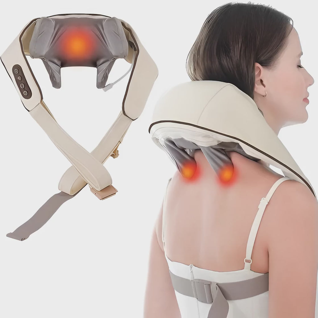 Handgrip Kneading Neck & Shoulder Massager with Heat
