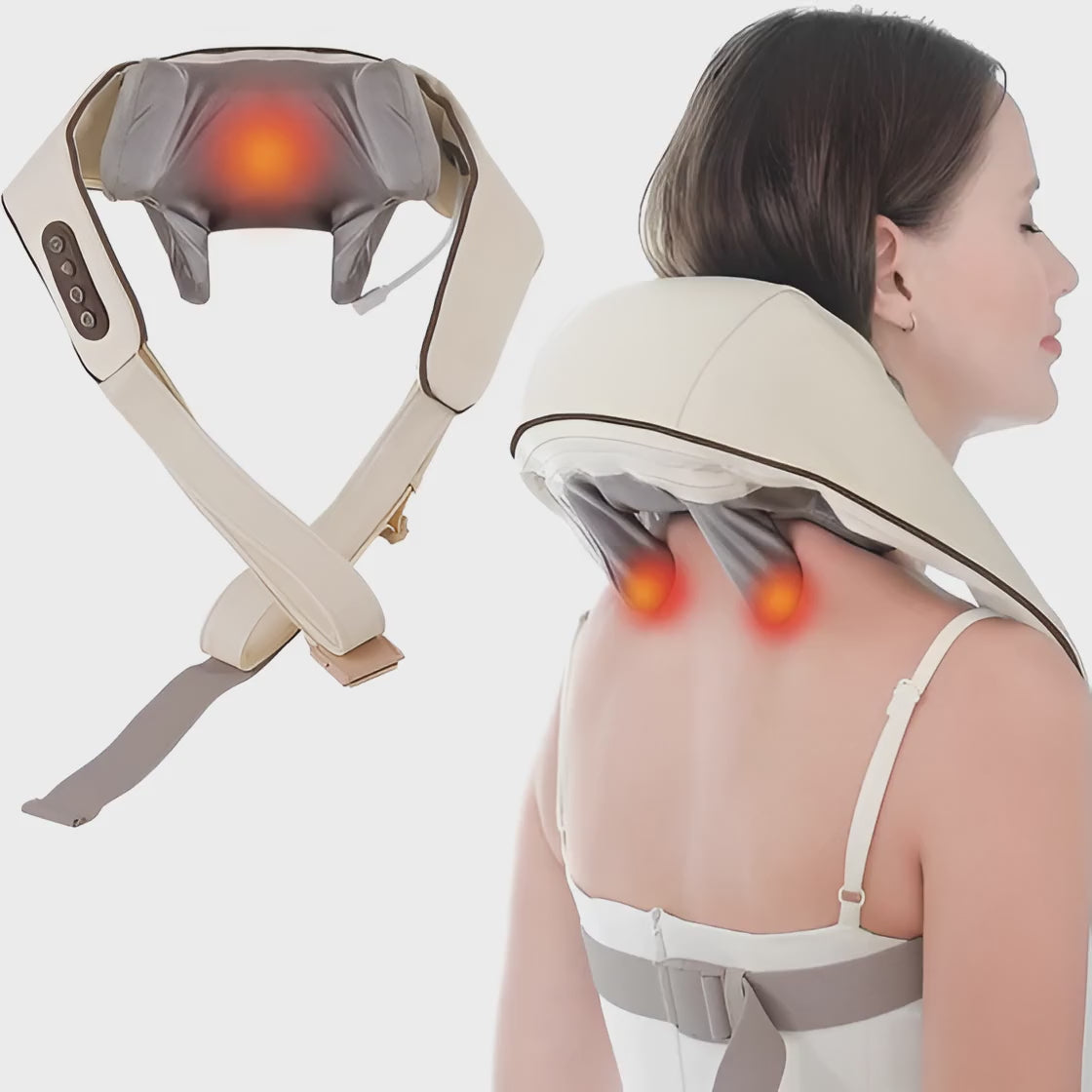Handgrip Kneading Neck & Shoulder Massager with Heat
